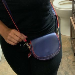 Small blue and orange crossbody. New